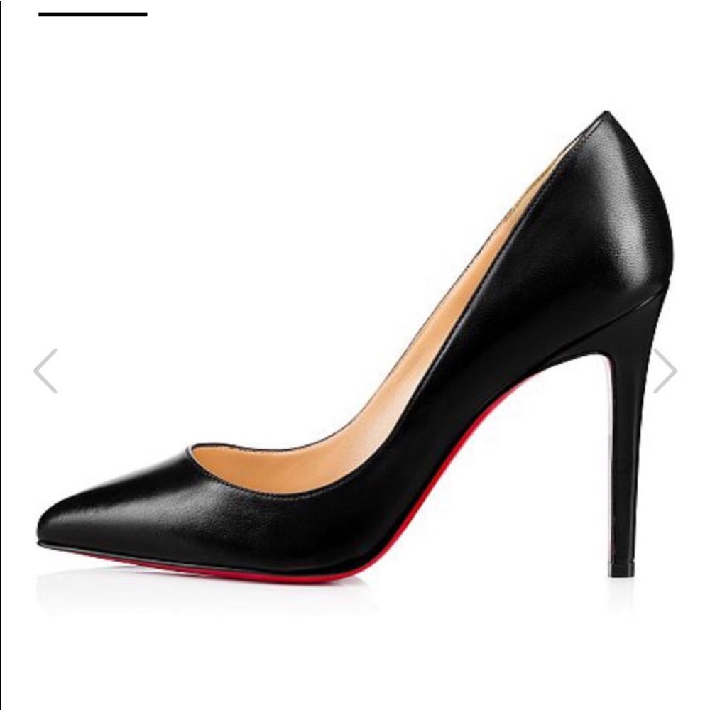 Christian Louboutin Black leather pumps.  Size 7.5